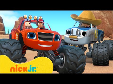 Blaze Catches a Cowboy! w/ Gabby 🤠 Blaze and the Monster Machines | Nick Jr.