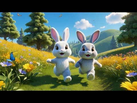 Five Little Bunnies Jumping on the Ground | Fun Nursery Rhyme for Kids | Sing-Along Song