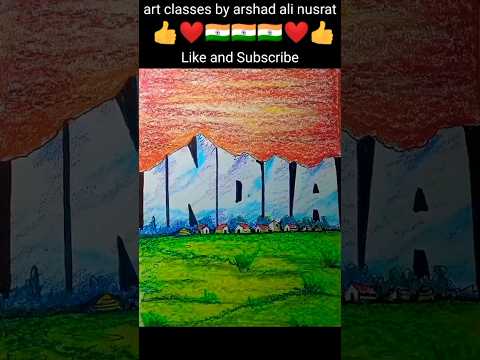 Drawing and colouring of India letters #calligraphyart #shorts #viral