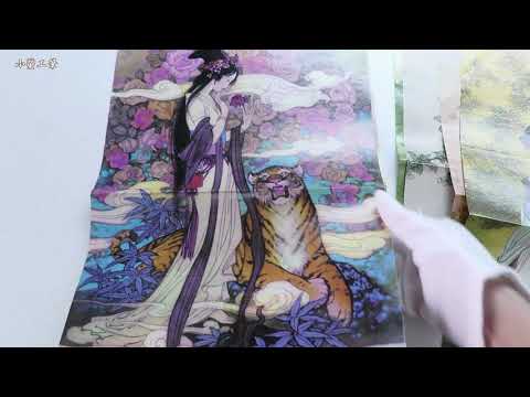 【仕女畫】華三川絕版月曆圖．彩色連環畫．meticulous painting