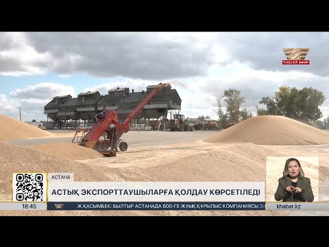 Астық экспорттаушыларға қолдау көрсетіледі