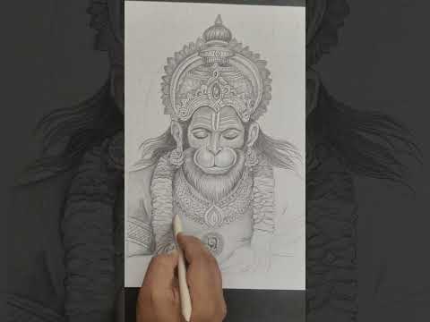 Jai hanuman ji drawing #shorts #shortsfeed