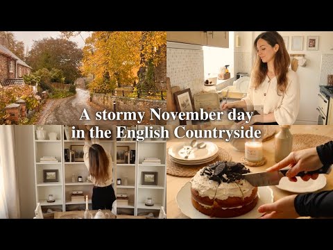 Stormy November day at home | Cosy tea room, cooking & baking, JDiction ResinCrete slow living vlog