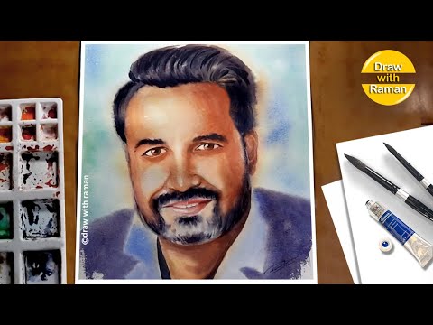 Watercolor Portrait | Pankaj Tripathi Portrait | Watercolor Painting