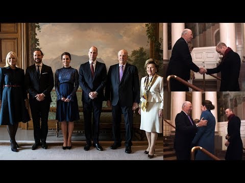 King Harald and Queen Sonja receive the Duke and Duchess of Cambridge in Oslo