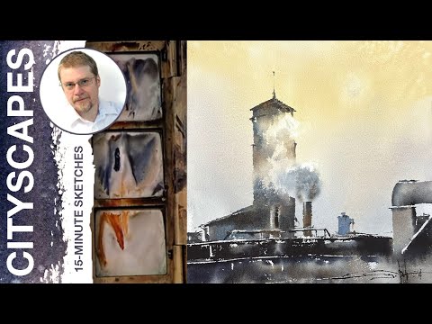 #258 View from the Hotel (Watercolor Cityscape Demo)