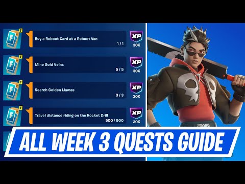 Fortnite Complete Week 3 Quests - How to EASILY Complete Week 3 Challenges in Chapter 6 Season 2