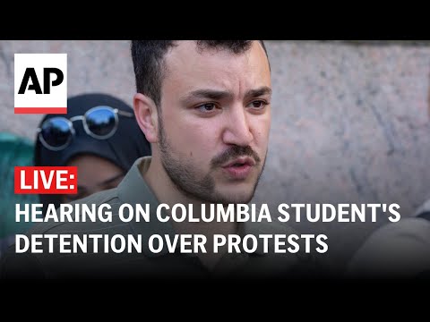 LIVE: Outside court as Columbia student's detention hearing over pro-Palestinian protests begins