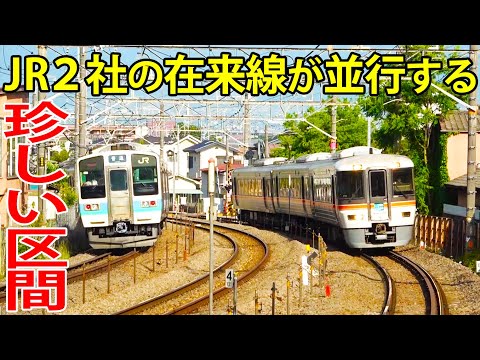 【珍区間】JR東日本とJR東海の在来線が並行する区間を観察しました。