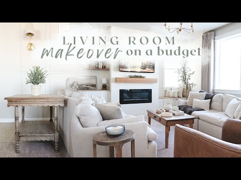 LIVING ROOM MAKEOVER & DECORATE WITH ME! new year living room refresh / BUDGET accent wall