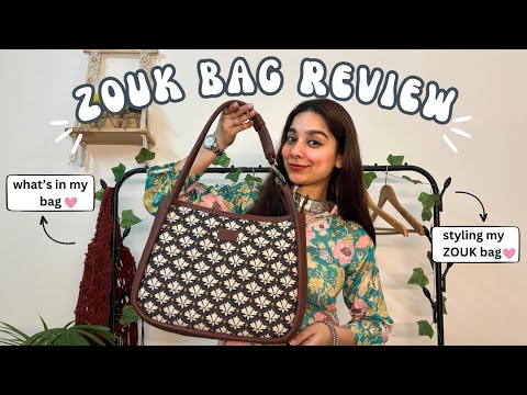 ZOUK - Bag Review & What's in My BAG 👜💖|| Tanisha Madhok #collab #zouk #handbag