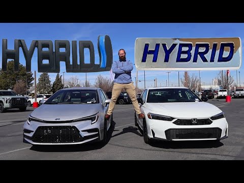 Is The Toyota Hybrid Worse?!? (2025 Toyota Corolla Hybrid vs 2025 Honda Civic Hybrid)