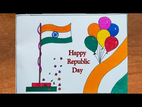 Republic day drawing / Republic day poster drawing easy / 26 january drawing easy  #gantantradiwas