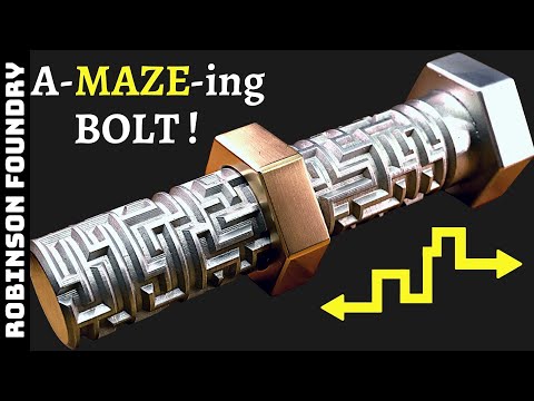 Making a bolt with MAZE threads - Can you solve it? - 3d print to metal -Lost PLA