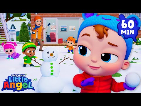 Snowball Fight🌨️ | Little Angel | Kids Cartoons & Nursery Rhymes | Moonbug Kids