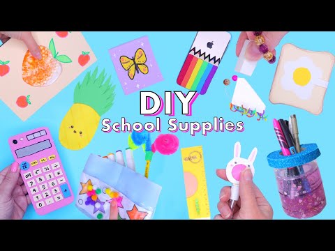 DIY - CUTE SCHOOL SUPPLIES - BACK TO SCHOOL HACKS AND CRAFTS