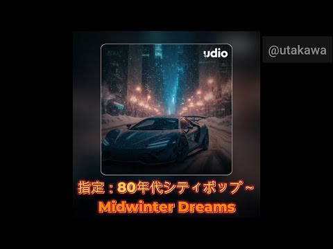 250227【今日のAI音楽】指定：80年代シティポップ～【音楽生成AI Udio】 Midwinter Dreams