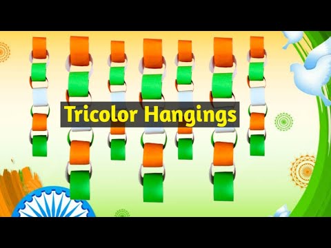 Republic Day Decoration Ideas / TricolorPaper Hangings /paper crafts / School decoration Ideas 2025