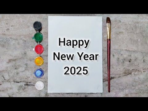 Happy New year drawing 2025 | new year drawing | happy New year scenery drawing | 2025 drawing easy