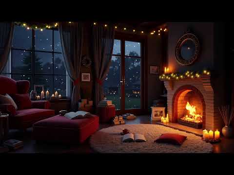 Stress Relief with Smooth Jazz Music ⛄ Cozy Winter Coffee Shop ~ Relaxing Jazz Instrumental Music