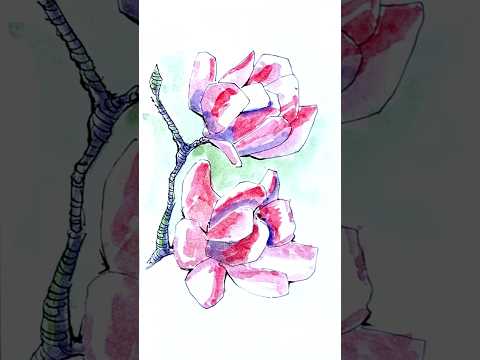 How to draw painting beautiful flowers