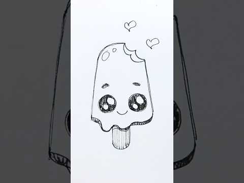 How to draw a cute ice cream #drawing #art