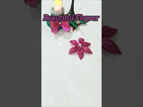 Easy glitter paper flower #ytshorts #diy #creative