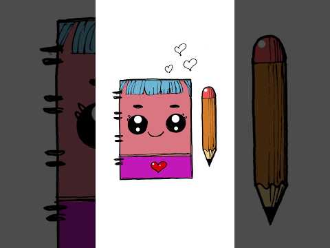 How to draw a Notebook kawaii