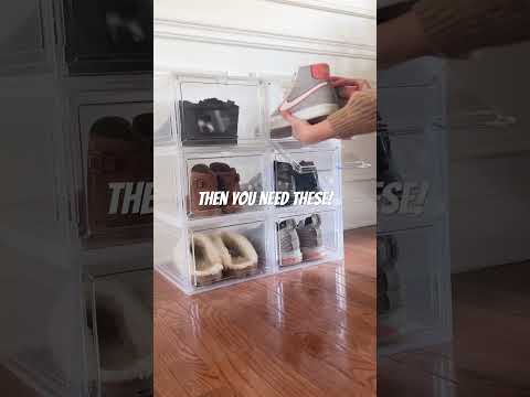 Shoe Storage Organizers | Large Stacking Shoe Bins | Closet Organization