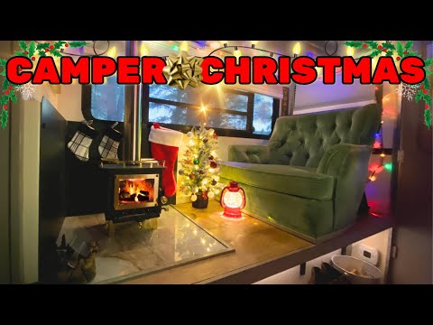 Solo Winter Camping In A "ONE OF A KIND" Cozy Camper For Christmas