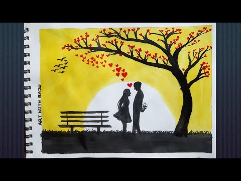 beautiful couple drawing under ||Valentines day drawing||#shortsarts