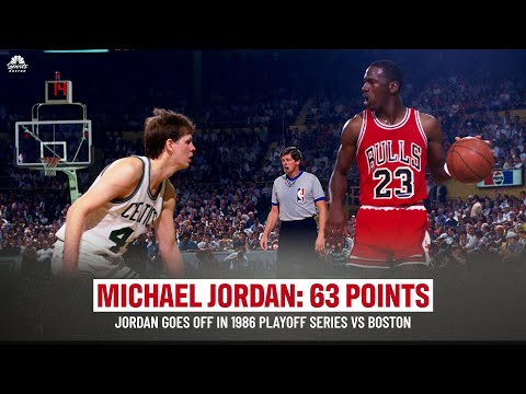 HISTORY! Michael Jordan 63 POINTS in playoff game vs 1986 Celitcs