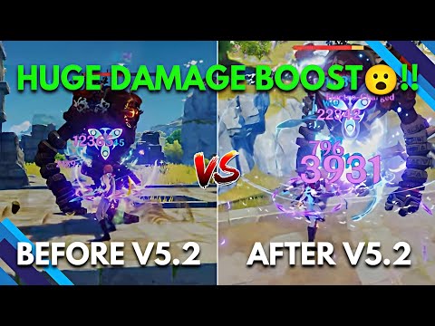 Genshin Impact Elemental Reactions Buff Comparison Before and After v5.2