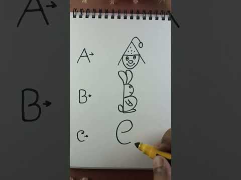 drawing with alphabet/esay drawing #shorts #viral #drawing