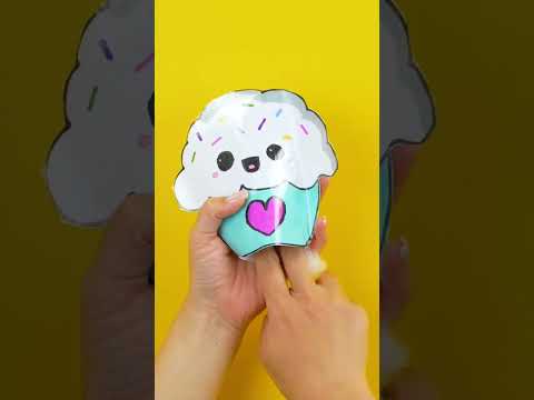 DIY Cupcake-Papier-Squishy! 🧁✂️ #shorts #diy #papersquishy