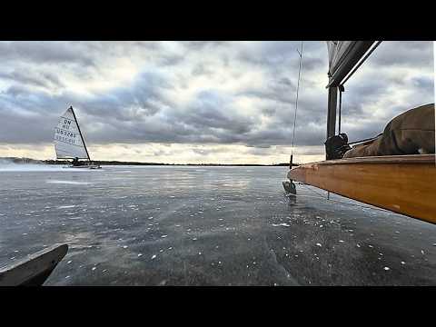 A Day of ICEBOATING on a Frozen Lake in Wisconsin