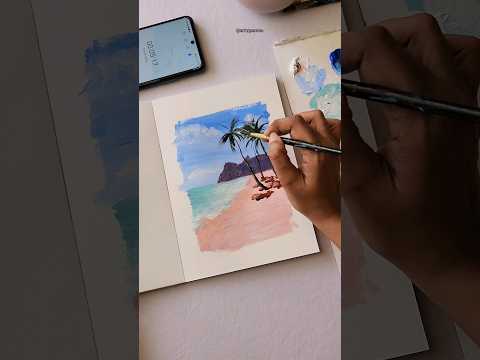 painting in 20 min challenge #youtubeshorts #canvaspainting #shorts