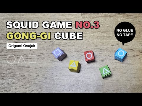 How to make origami Gong-gi - Tutorial | Squid Game | Korean Mini-Game number three.