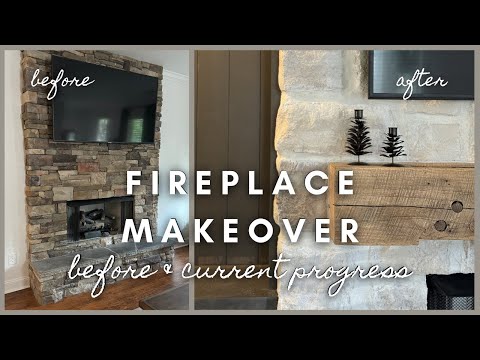 Fireplace Makeover | before & current progress