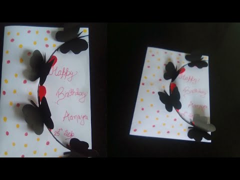 How To Make Origami Paper Butterflies Birthday Card I Easy Craft I DIY Craft