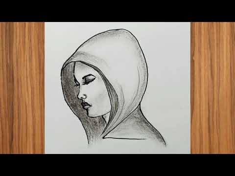 Easy Girl Portrait Drawing With 2 || #easy #girldrawing #portraitdrawing #drawingideas