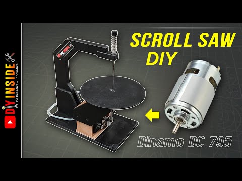 how to make a SCROLL SAW from 795 DC Motor FULL VIDEO