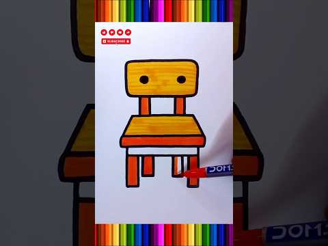 how to coloring a chair #drawing #coloring #viralshorts #s