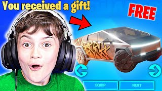 Gifting Little Bro *NEW* Cybertruck! (FREE)