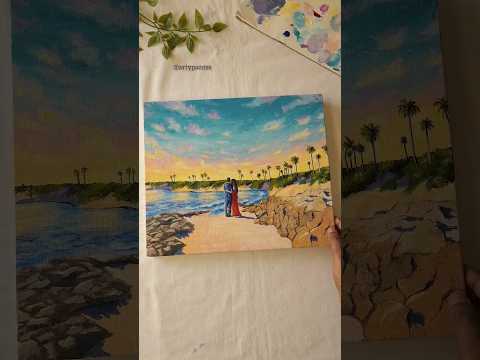 dreamy couple #shorts #canvaspainting #youtubeshorts