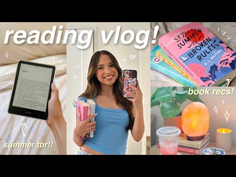 READING VLOG! 🫶🏼 summer book recs, tbr, reading people we meet on vacation, atomic habits, etc