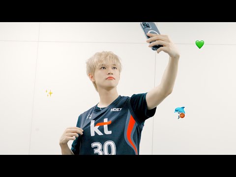 (~◝◡◜)~🏀승리 요정 러러의 첫 시투💚ㅣ천러 수원 KT 소닉붐 시투 비하인드