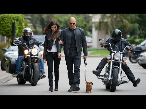 Biker Kicks Dogs for Fun, Unaware Vin Diesel Is the Owner!