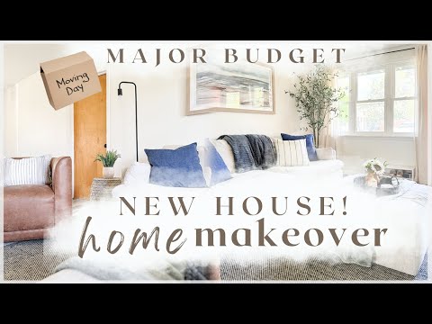 FREE HOME MAKEOVER 🤯 extreme BUDGET living room makeover - old house + rental friendly