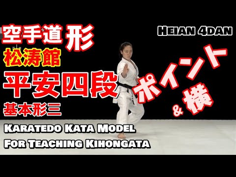 松涛館 平安四段 ポイント＆横 空手道形教範 基本形 karatedo kata heian syotokan